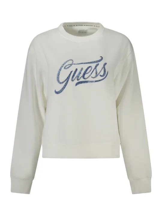 "GUESS JEANS Sweatshirts im Sale | Bio Sweatshirt Rundhals mit Stickerei und Strass online kaufen"|Planet-Deluxe