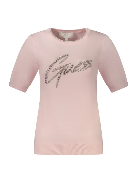 "GUESS JEANS Blusen im Sale | GUESS JEANS ROSA PULLOVER FÜR DAMEN online kaufen"|Planet-Deluxe