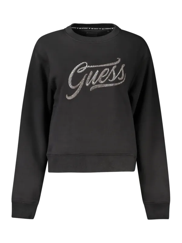 "GUESS JEANS Sweatshirts im Sale | Bio Baumwolle Langarm Sweatshirt mit Stickerei und Strassapplikation online kaufen"|Planet-Deluxe