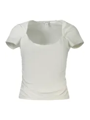 "GUESS JEANS T-Shirts im Sale | Breitkragen Logo T-Shirt mit Kontrastdetails online kaufen"|Planet-Deluxe