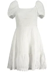 "GUESS JEANS Startseite im Sale | GUESS JEANS KURZES KLEID FRAUEN WEISS online kaufen"|Planet-Deluxe