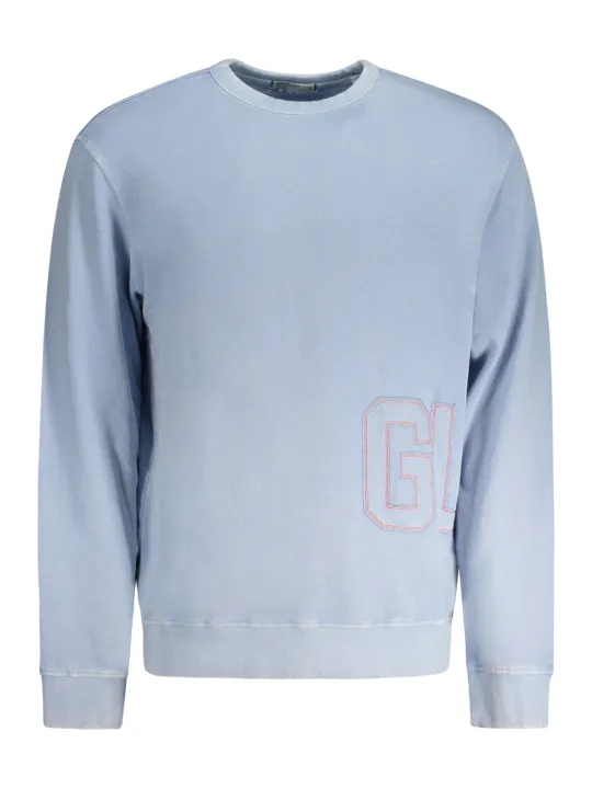 "GUESS JEANS Sweatshirts im Sale | Verwaschenes Langarm-Sweatshirt mit Stickerei-Logo online kaufen"|Planet-Deluxe
