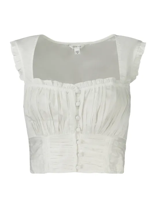 "GUESS JEANS Hemden im Sale | GUESS JEANS Kontrast Tanktop mit Knopfen und Logo online kaufen"|Planet-Deluxe