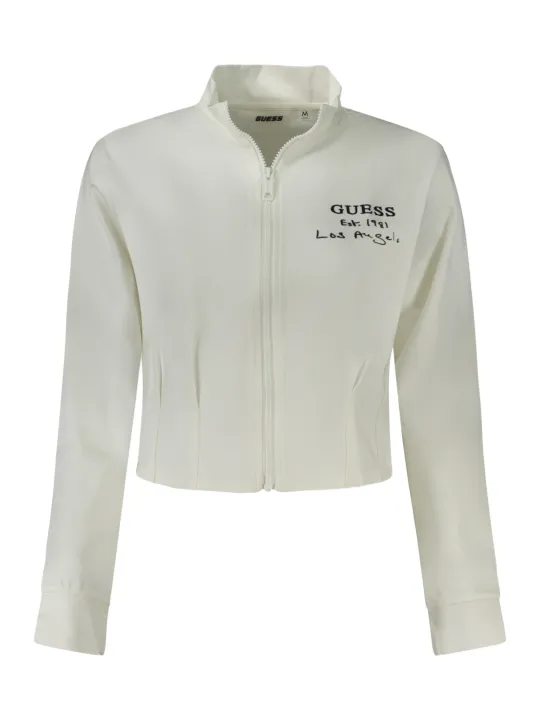 "GUESS JEANS Startseite im Sale | GUESS JEANS SWEATSHIRT MIT ZIP FÜR DAMEN WEISS online kaufen"|Planet-Deluxe