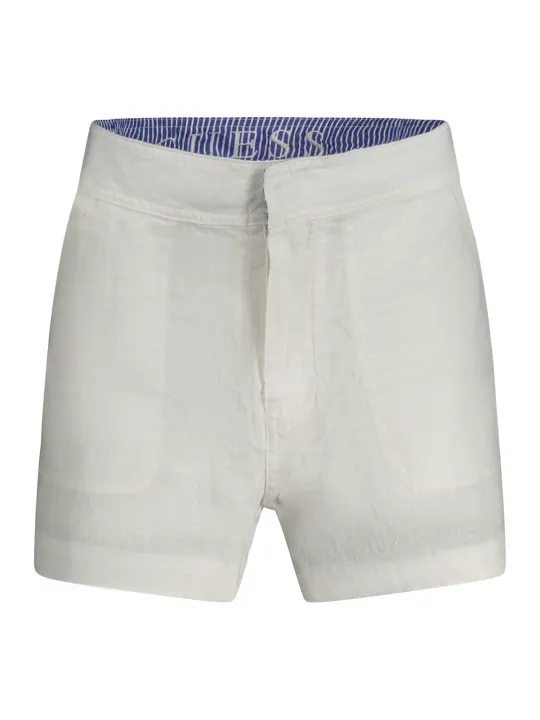 "GUESS JEANS Hosen im Sale | GUESS JEANS KURZE HOSEN FRAUEN WEISS online kaufen"|Planet-Deluxe