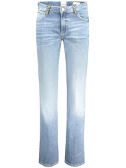"GUESS JEANS Jeans im Sale | GUESS JEANS Damen Mid Rise Sexy Straight Jeans W4RA15D5922_AZGOM3 - 5-Pocket-Design, Faded-Effekt, Strass-Applikationen, Knopf-  online kaufen"|Planet-Deluxe