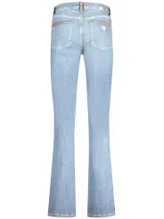 "GUESS JEANS Jeans im Sale | GUESS JEANS Damen Mid Rise Sexy Straight Jeans W4RA15D5922_AZGOM3 - 5-Pocket-Design, Faded-Effekt, Strass-Applikationen, Knopf-  online kaufen"|Planet-Deluxe