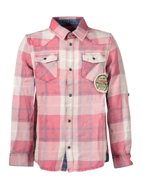 "GUESS JEANS Startseite im Sale | GUESS JEANS LANGARMHEMD KINDER ROT online kaufen"|Planet-Deluxe