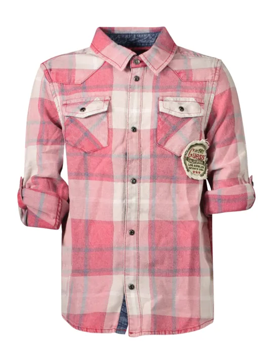 "GUESS JEANS Startseite im Sale | GUESS JEANS LANGARMHEMD KINDER ROT online kaufen"|Planet-Deluxe