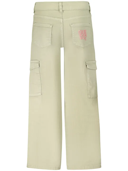 "GUESS JEANS Hosen im Sale | Guess Jeans Mädchen Hose mit Verstellbarem Innengummiband und Strass-Applikationen online kaufen"|Planet-Deluxe