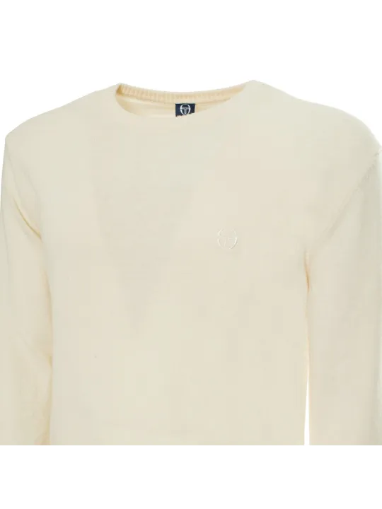 Weißes Sergio Tacchini Baumwoll-Langarmshirt