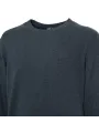 Grauer Strickpullover mit ST-Logo
