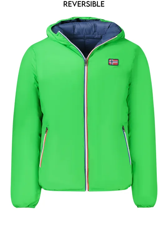 "NORWAY 1963 Jacken im Sale | Wendbare Kapuzenjacke GruenBlau mit Taschen und Reissverschluss online kaufen"|Planet-Deluxe