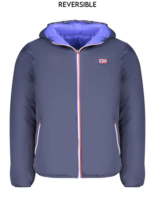 "NORWAY 1963 Jacken im Sale | Wendbare Kapuzenjacke Blau 4 Taschen Reissverschluss Logo online kaufen"|Planet-Deluxe