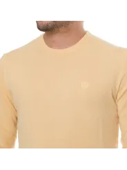 Gelber Sergio Tacchini Rippstrickpullover