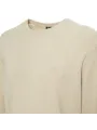 Beiger Wollpullover mit T-Logo