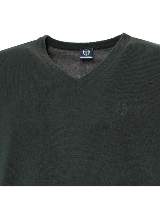 Grüner Sergio Tacchini V-Pullover