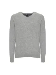 Grauer Sergio Tacchini Strickpullover Wolle