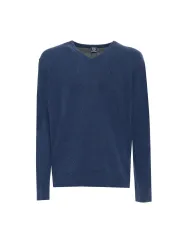 Dunkelblauer Sergio Tacchini V-Pullover