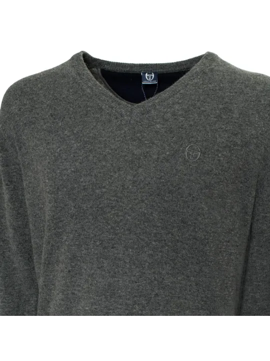 Graues Kaschmir Polohemd Sergio Tacchini