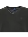 Dunkelgrüner V-Ausschnitt Wollpullover Sergio Tacchini