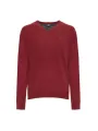 Rostroter Sergio Tacchini V-Ausschnitt Pullover