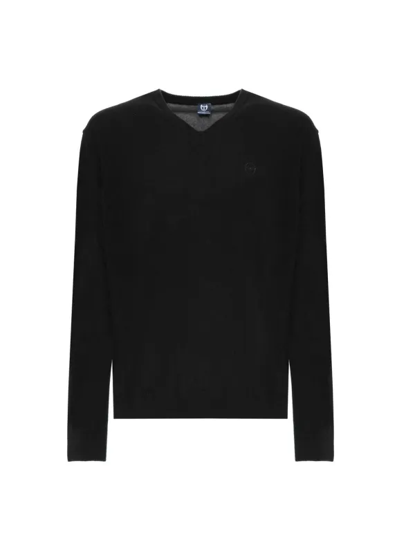 Schwarzes Sergio Tacchini Langarmshirt Schwarzes Sergio Tacchini Langarmshirt