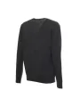 Grauer Kaschmir Strickpullover Rückansicht