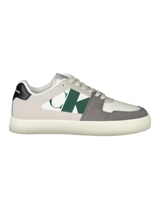 "Calvin Klein Sneakers im Sale | Grün-Schwarzer Kontrast-Sneaker mit Print und recyceltem Material online kaufen"|Planet-Deluxe