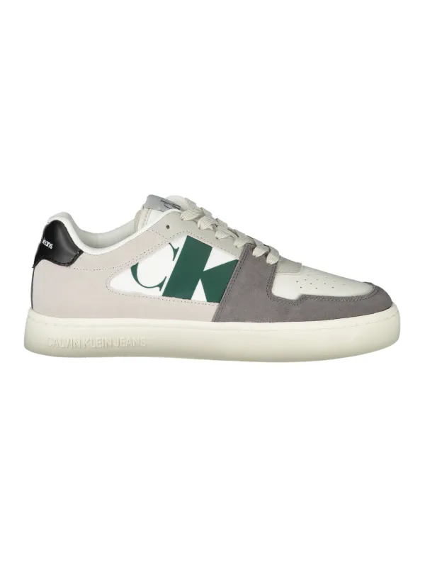 "Calvin Klein Sneakers im Sale | Grün-Schwarzer Kontrast-Sneaker mit Print und recyceltem Material online kaufen"|Planet-Deluxe