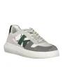 "Sneaker mit Print & recyceltem Gummi - Graugrün"