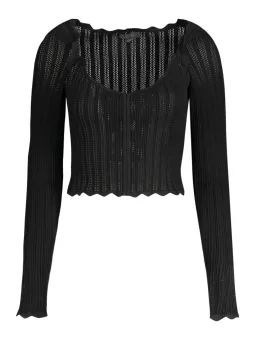 GUESS JEANS V-Pullover - Stilvoller V-Ausschnitt & Logo-Details