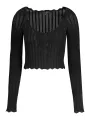 "GUESS JEANS Blusen im Sale | GUESS JEANS SCHWARZER PULLOVER FÜR DAMEN online kaufen"|Planet-Deluxe