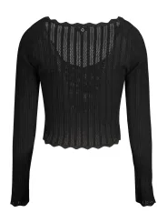 "GUESS JEANS Blusen im Sale | GUESS JEANS SCHWARZER PULLOVER FÜR DAMEN online kaufen"|Planet-Deluxe