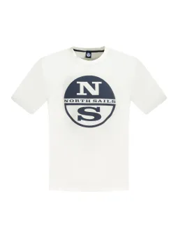 "North Sails T-Shirt: Kurzarm, Rundhals, Logo-Druck, stylisch"