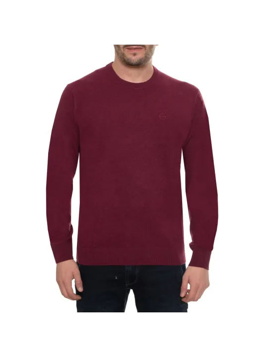 Burgunderfarbener Tacchini-Pullover mit Logo