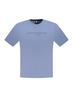 "North Sails Kurzarm T-Shirt mit Logo – Rundhals, Blau"