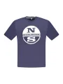 "North Sails T-Shirts im Sale | Kurzarmliges Rundhals TShirt mit Logo Druck North Sails online kaufen"|Planet-Deluxe
