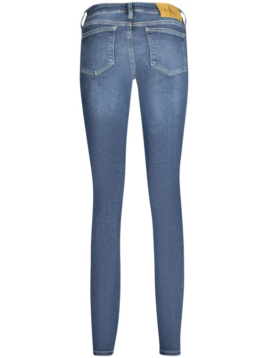 "Calvin Klein Jeans im Sale | Calvin Klein Mid Rise Skinny Jeans mit Wascheffekt und 20% Recycelter Baumwolle - Nachhaltige 5-Pocket-Jeans mit Logo, Knopf und online kaufen"|Planet-Deluxe