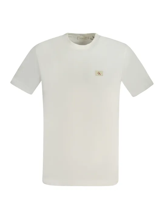 "Calvin Klein T-Shirts im Sale | ÖkoLogo T-Shirt mit Rundhals aus 95% Recycling-Baumwolle online kaufen"|Planet-Deluxe
