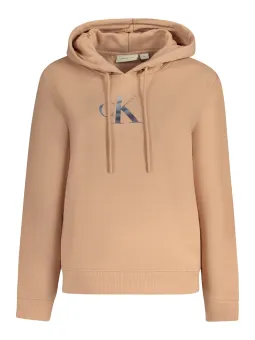 Calvin Klein Hoodie: Logo-Druck, 50% Baumwolle, Langarm