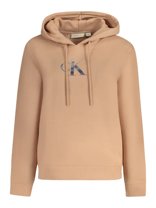 Calvin Klein Hoodie: Logo-Druck, 50% Baumwolle, Langarm