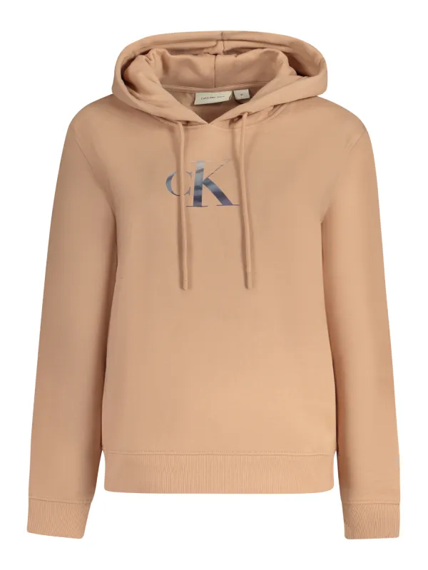 Calvin Klein Hoodie: Logo-Druck, 50% Baumwolle, Langarm