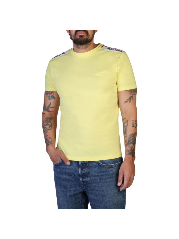 Gelbes Moschino T-Shirt mit Logo Gelbes Moschino T-Shirt mit Logo
