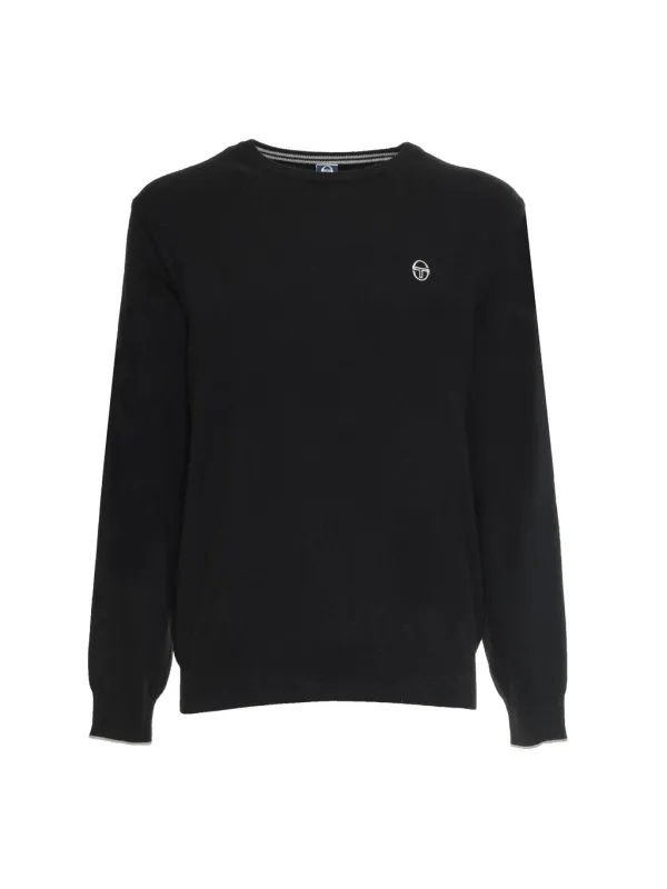 Schwarzes Sergio Tacchini Crewneck Sweatshirt Schwarzes Sergio Tacchini Crewneck Sweatshirt