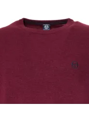 Bordeauxfarbener Sergio Tacchini Logo-Pullover