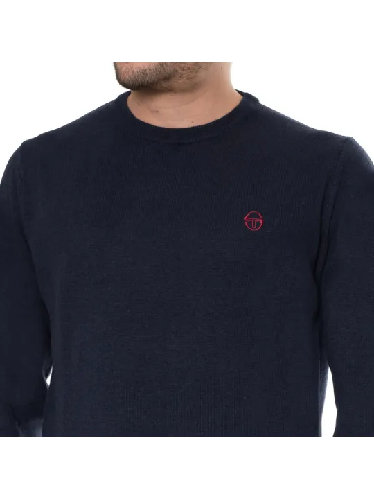 Blauer Sergio Tacchini Strickpullover Blau