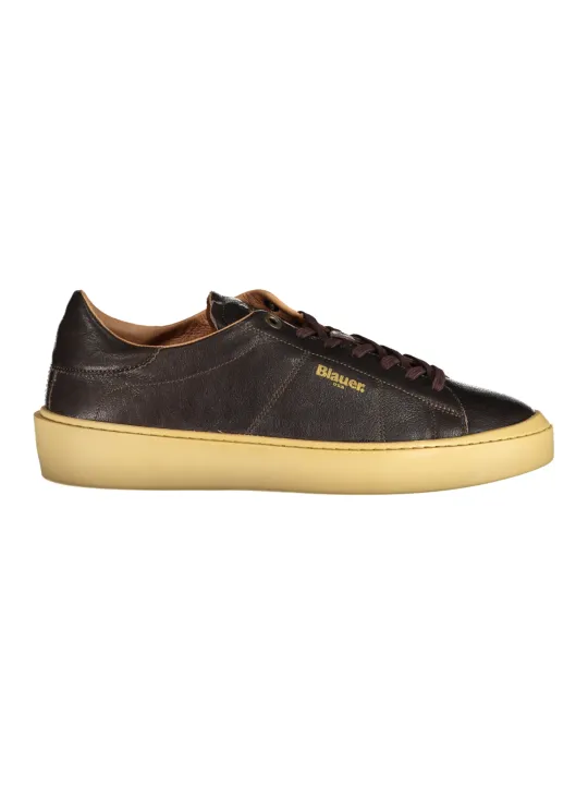 "Blauer Sneakers im Sale | KONTRAST SCHNÜRSCHUH MIT EINLEGESOHLE UND LOGO online kaufen"|Planet-Deluxe