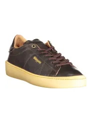 "Blauer Sneakers im Sale | KONTRAST SCHNÜRSCHUH MIT EINLEGESOHLE UND LOGO online kaufen"|Planet-Deluxe