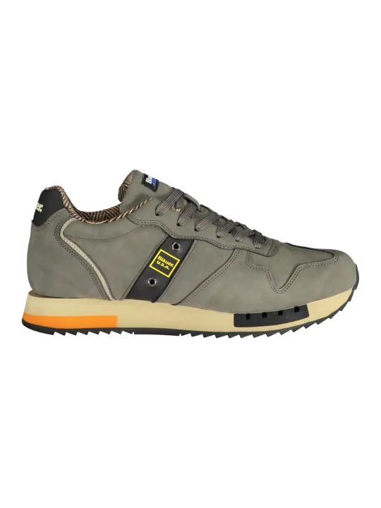 "Blauer Sneakers im Sale | Kontrast Sneaker mit Schnürsenkeln und herausnehmbarem Fußbett online kaufen"|Planet-Deluxe
